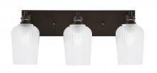  1163-ES-4250 - Edge 3 Light Bath Bar, Espresso Finish, 5" Clear Textured Glass