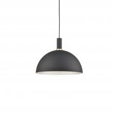  492316-BK/GD - Archibald 16-in Black With Gold Detail 1 Light Pendant