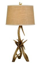  BO-2806TB - 33.25" Height Resin Table Lamp in Antler Finish