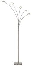  BO-2873FL-5L-BS - Cremona integrated LED Metal Arc Floor Lamp