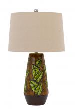  BO-2973TB - 150W 3 way Hanson ceramic table lamp with hardback taper linen drum shade