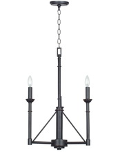  FX-3516/3 - 25.5" Inch Three Light Chandelier in Industrial Bronze