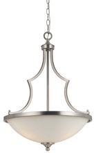  FX-3531/1P - 26.50" Inch Three Light Pendant Fixture in Brushed Steel