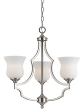  FX-3531/3 - 22" Inch Three Light Chandelier in Brushed Steel