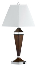  LA-694TB-1R - 29.75" Tall Metal Table Lamp in Espresso/Brushed Steel