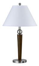  LA-8005NS-2RBS - 29" Tall Metal Desk Lamp in Brushed Steel/Espresso Finish