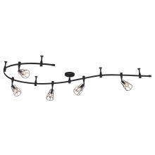  C0317 - Milford 9-ft. 5 Light Flexible Track Light Black