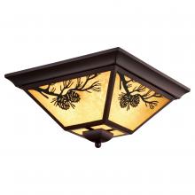  T0665 - Douglas 14-in. Outdoor Flush Mount Warm Bronze