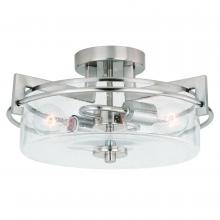  C0170 - Addison 15-in Semi Flush Mount Satin Nickel