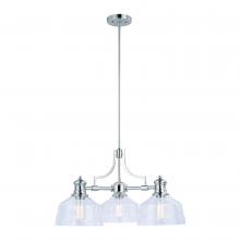  H0220 - Beloit 3L Chandelier Satin Nickel