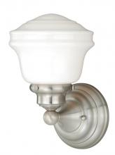  W0167 - Huntley 1L Vanity Milk Glass Satin Nickel