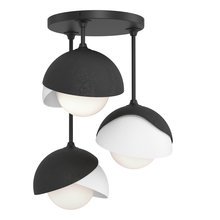  121374-SKT-10-02-GG0711 - Brooklyn 3-Light Double Shade Semi-Flush