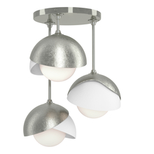  121374-SKT-85-02-GG0711 - Brooklyn 3-Light Double Shade Semi-Flush