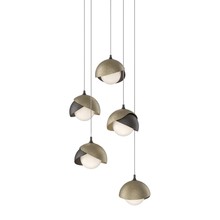  131125-SKT-LONG-14-84-GG0711 - Brooklyn 5-Light Double Shade Pendant