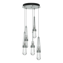  131127-SKT-STND-82-ZM0434 - Link 5-Light Clear Glass Pendant