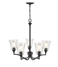 Millennium 2115-MB - Caily 5-Light Chandelier Ceiling Light Matte Black