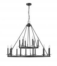  46718-MB - Florence 18-Light Chandelier Ceiling Light Matte Black