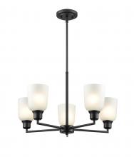  2815-MB - Amberle 5-Light Chandelier Ceiling Light Matte Black