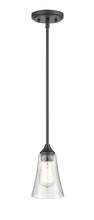  1461-MB - Natalie 1-Light Pendant light Matte Black