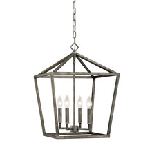  3244-AS - 4-Light Pendant light Antique Silver