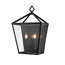  2532-PBK - Arnold 2-Light Outdoor Wall Sconce Powder Coated Black