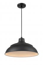  LEDRWHC17-SB - R Series 1-Light Cord Hung Warehouse Satin Black