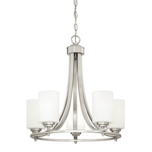  7255-SN - Bristo 5-Light Chandelier Ceiling Light Satin Nickel