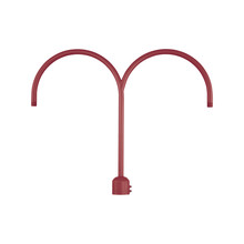  RPAD-SR - R Series Two Light Post Adapter Satin Red