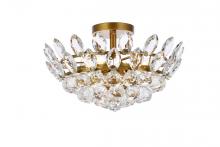  1105F16BR - Emilia 16 Inch Flush Mount in Brass