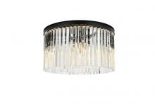  1208F26MB/RC - Sydney 8 Light Matte Black Flush Mount Clear Royal Cut Crystal