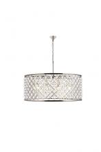  1213G43PN/RC - Madison 10 Light Polished Nickel Chandelier Clear Royal Cut Crystal