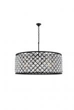  1214G43MB/RC - Madison 10 Light Matte Black Chandelier Clear Royal Cut Crystal