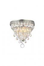  1219W9AS/RC - Nordic 1 Light Antique Silver Wall Sconce Clear Royal Cut Crystal