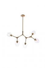  1712D42BR - Cavoli 5 Lights Brass Chandelier