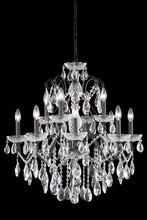  2016D28DB/SA - St. Francis 12 light Dark Bronze Chandelier Clear Swarovski Spectra Cut Crystal