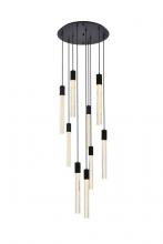  2067D24BK - Weston 9 Lights Pendant in Black