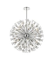  2500D38C - Vera 38 Inch Crystal Starburst Round Pendant in Chrome