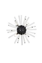  2502W18BK - Sienna 18 Inch Crystal Rod Wall Sconce in Black