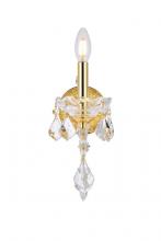  2800W1G/RC - Maria Theresa 1 Light Gold Wall Sconce Clear Royal Cut Crystal