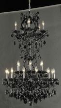  2800D30SB/RC - Maria Theresa 25 light Black Chandelier Jet (Black) Royal Cut Crystal