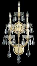  2801W5G/RC - Maria Theresa 5 Light Gold Wall Sconce Clear Royal Cut Crystal