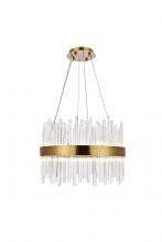  3000D20G - Dallas 14 Light Gold Chandelier Clear Royal Cut Crystal