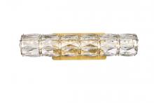 Elegant 3501W18G - Valetta 18 Inch LED Linear Wall Sconce in Gold