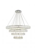  3503G41C - Monroe Integrated LED Chip Light Chrome Chandelier Clear Royal Cut Crystal