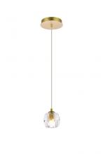  3505D6G - Eren 1 Light Gold Pendant