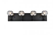  3509W25BK - Graham 4 Light Wall Sconce in Black