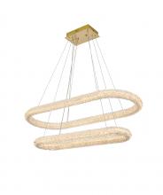  3800G42L2SG - Bowen 42 Inch Adjustable LED Chandelier in Satin Gold