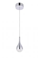  3801D4C - Amherst Collection LED 1 - Light Pendant 5 in X 9in Chrome Finish