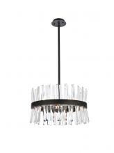  6200D20BK - Serephina 20 Inch Crystal Round Pendant Light in Black