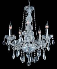  7955D21C/RC - Verona 5 Light Chrome Chandelier Clear Royal Cut Crystal